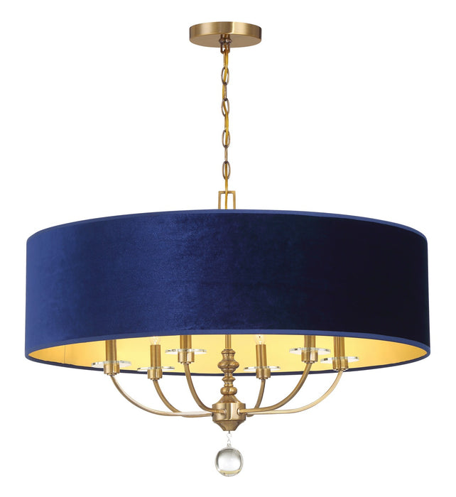 Minka-Lavery 3487-923 Six Light Pendant, Oxidized Aged Brass