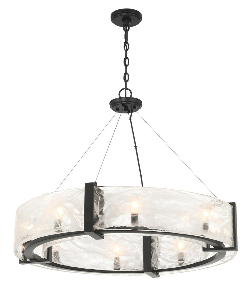 Minka-Lavery 3619-66A Eight Light Pendant, Coal