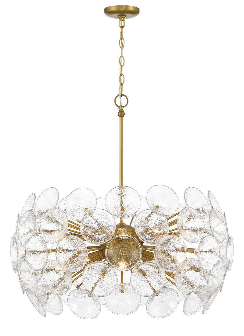 Minka-Lavery 3657-695 Ten Light Pendant, Soft Brass