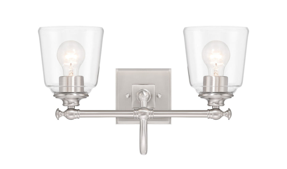 Minka-Lavery 4002-84 Two Light Bath Vanity, Brushed Nickel