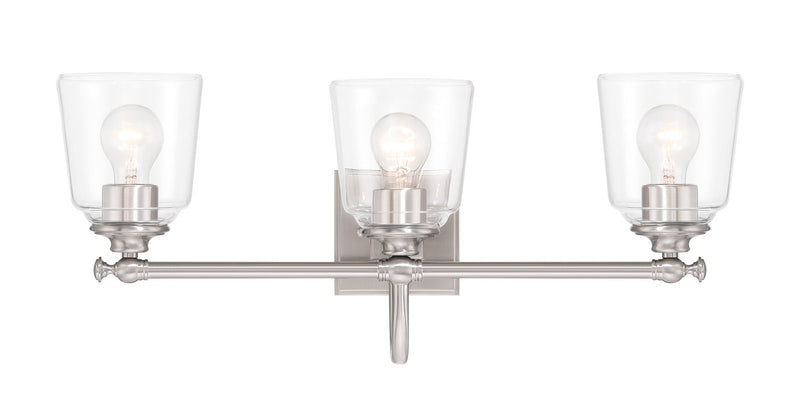 Minka-Lavery 4003-84 Three Light Bath Vanity, Brushed Nickel