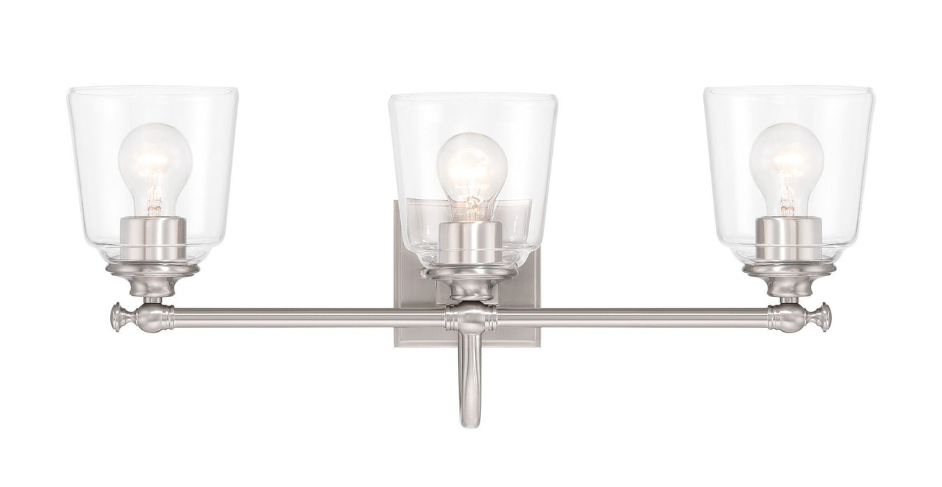 Minka-Lavery 4003-84 Three Light Bath Vanity, Brushed Nickel