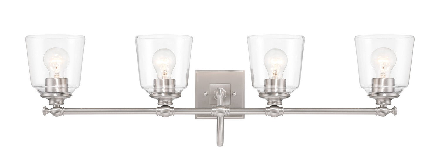 Minka-Lavery 4004-84 Four Light Bath Vanity, Brushed Nickel