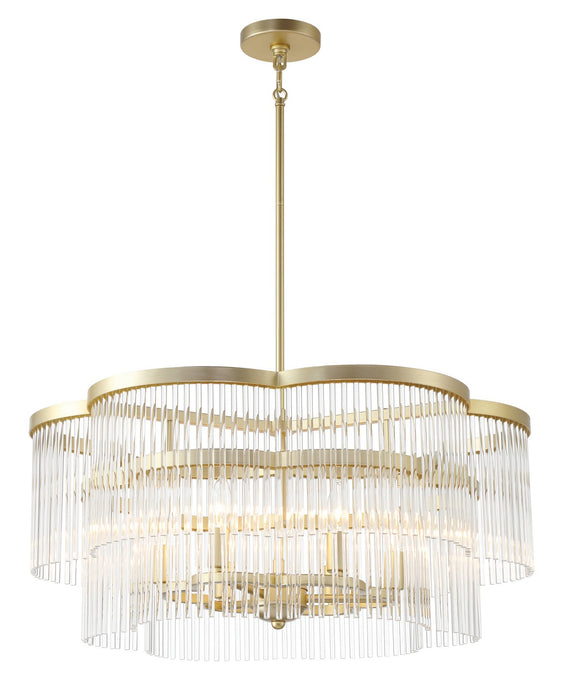 Minka-Lavery 5455-856 Six Light Pendant, Heirloom Brass