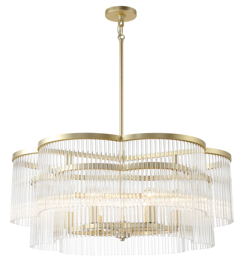 Minka-Lavery 5456-856 Six Light Pendant, Heirloom Brass