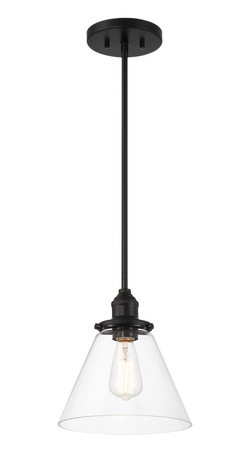 Minka-Lavery 5686-66A One Light Mini Pendant, Coal