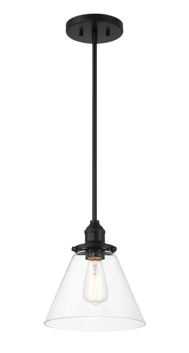 Minka-Lavery 5686-66A One Light Mini Pendant, Coal