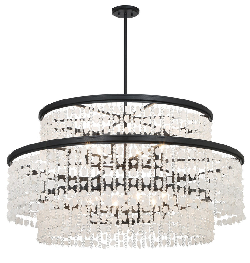 Minka-Lavery 6708-66 12 Light Chandelier, Sand Coal