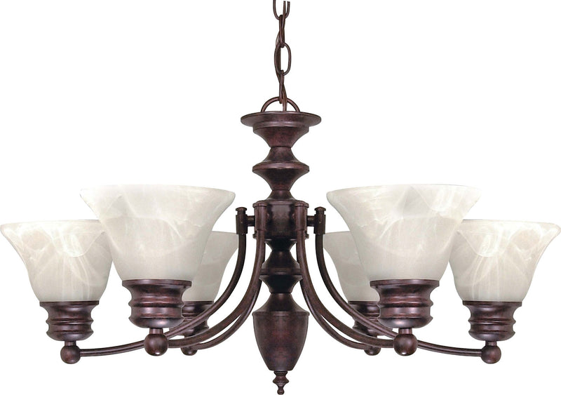 Nuvo Lighting 60-358 Six Light Chandelier, Old Bronze
