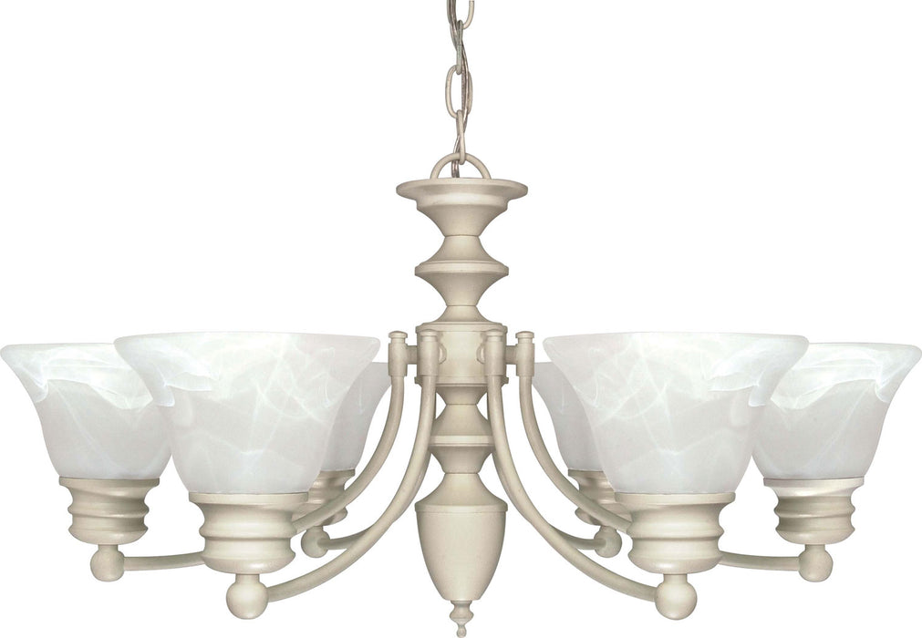 Nuvo Lighting 60-359 Six Light Chandelier, Textured White