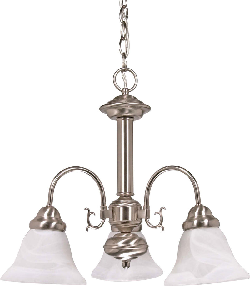 Nuvo Lighting 60-182 Three Light Chandelier, Brushed Nickel
