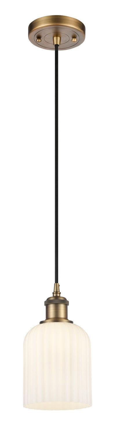 Innovations 516-1P-BB-G559-5GWH One Light Mini Pendant, Brushed Brass