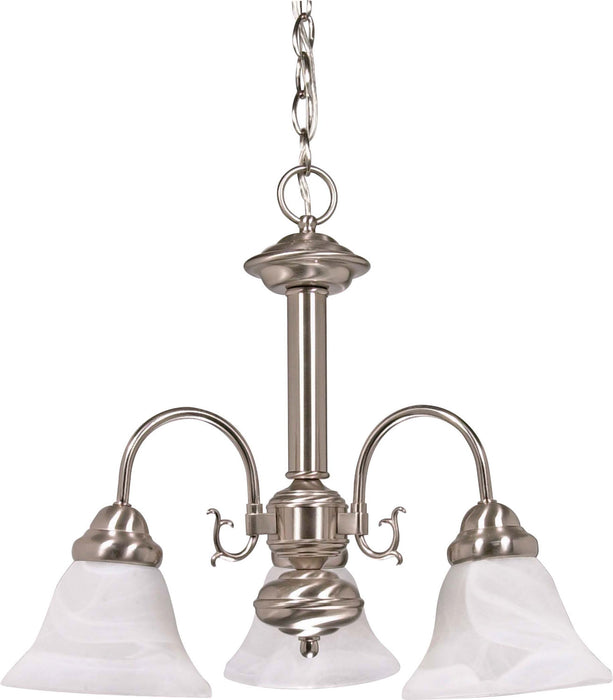 Nuvo Lighting 60-182 Three Light Chandelier, Brushed Nickel