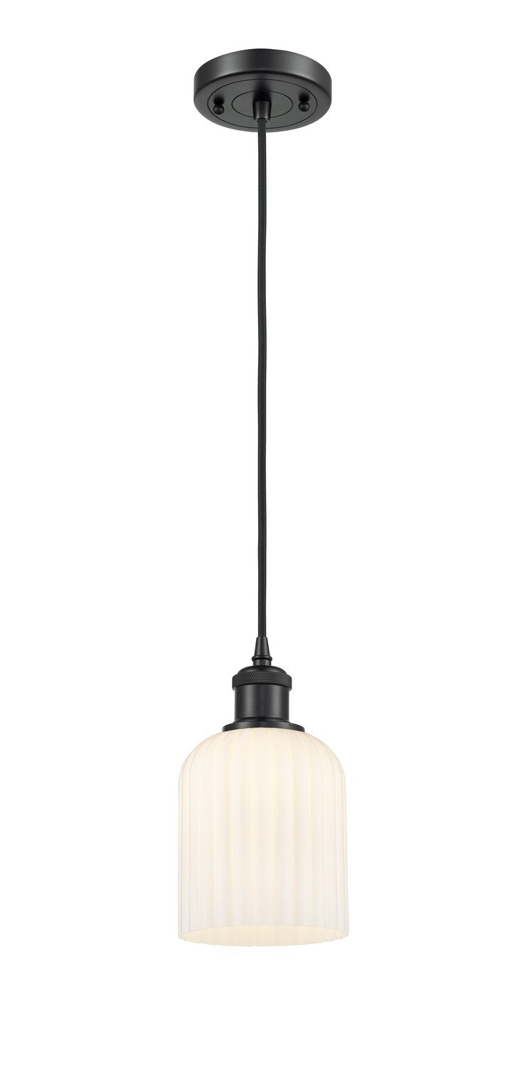 Innovations 516-1P-BK-G559-5GWH One Light Mini Pendant, Matte Black