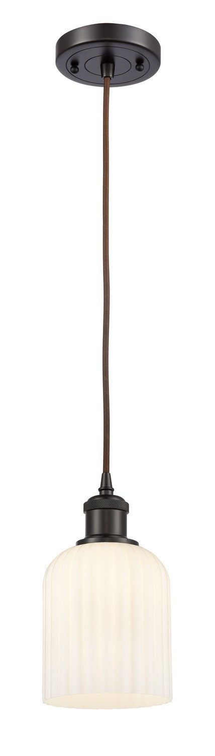 Innovations 516-1P-OB-G559-5GWH One Light Mini Pendant, Oil Rubbed Bronze