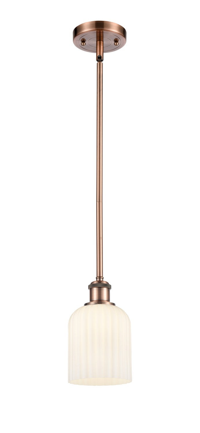 Innovations 516-1S-AC-G559-5GWH One Light Mini Pendant, Antique Copper