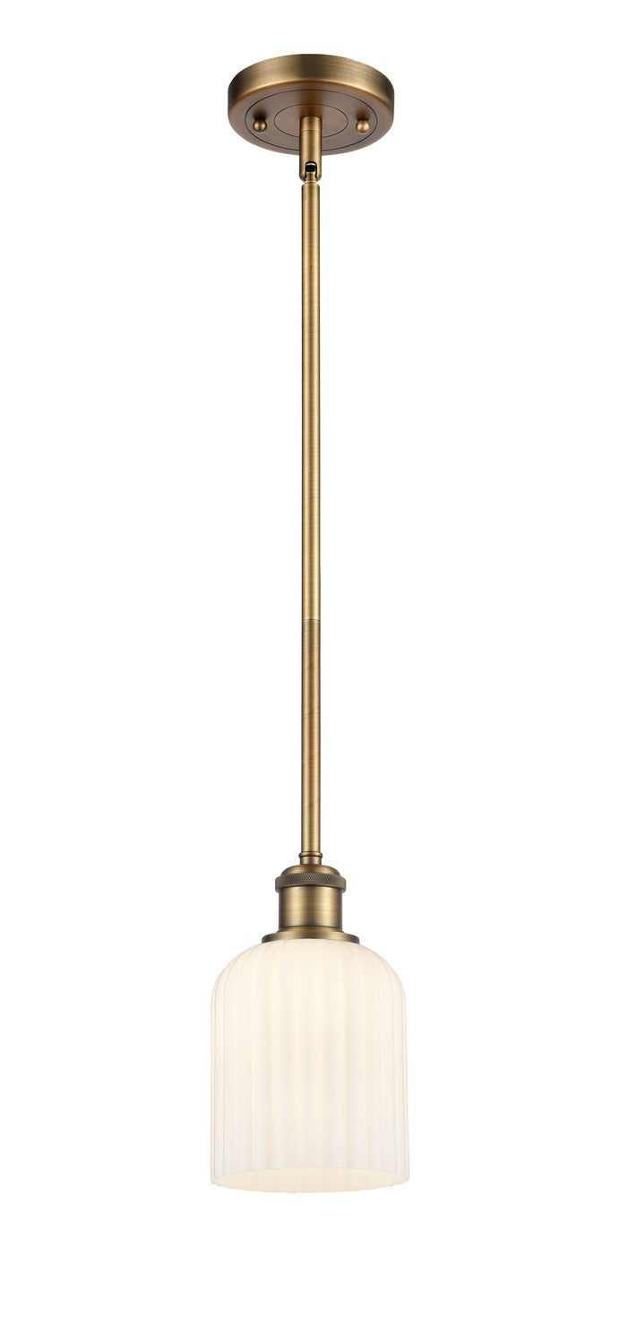 Innovations 516-1S-BB-G559-5GWH One Light Mini Pendant, Brushed Brass