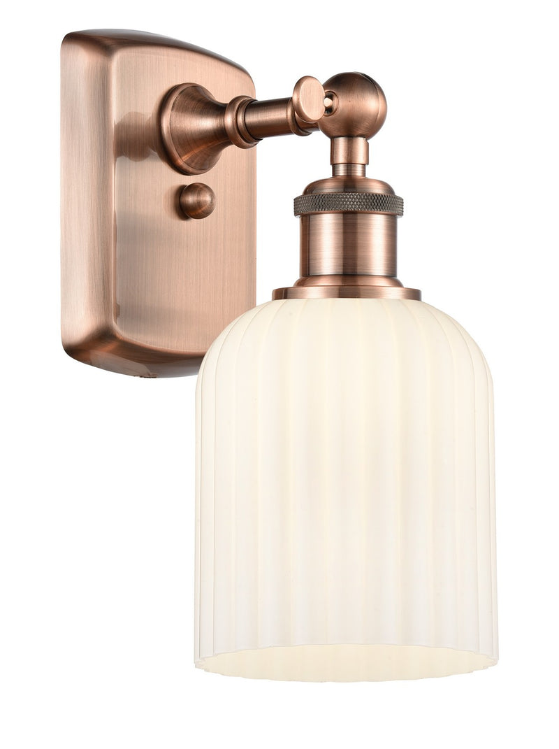 Innovations 516-1W-AC-G559-5GWH One Light Wall Sconce, Antique Copper
