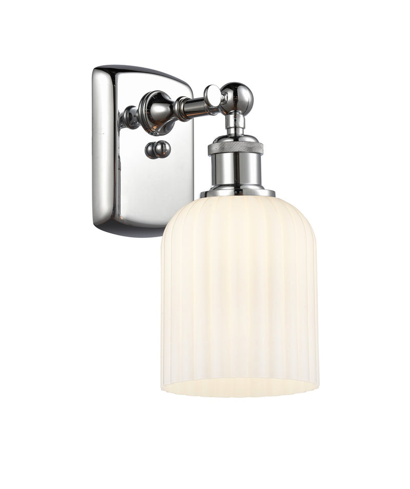 Innovations 516-1W-PC-G559-5GWH One Light Wall Sconce, Polished Chrome