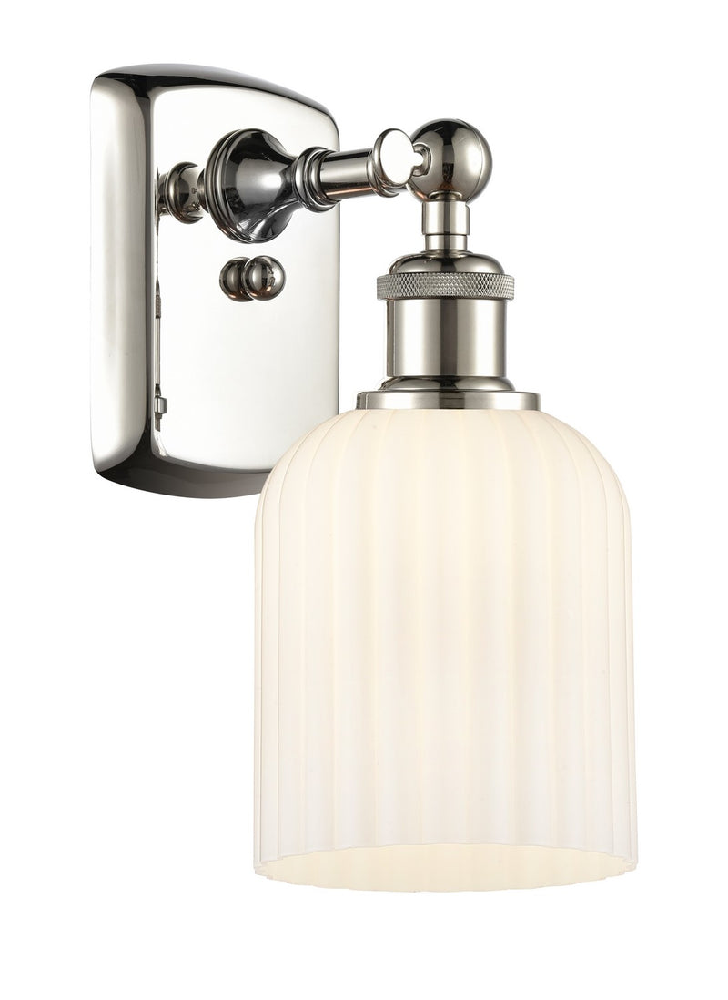 Innovations 516-1W-PN-G559-5GWH One Light Wall Sconce, Polished Nickel