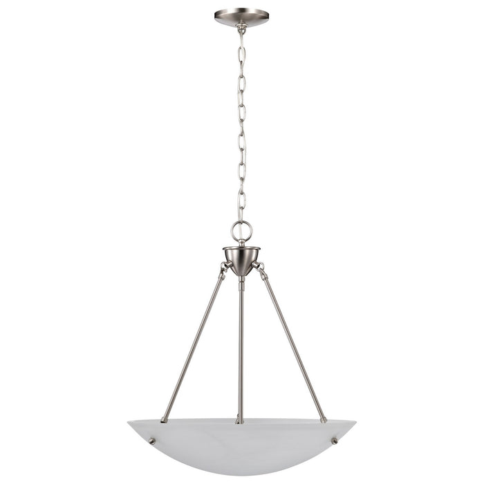 Nuvo Lighting 60-370 Three Light Pendant, Brushed Nickel