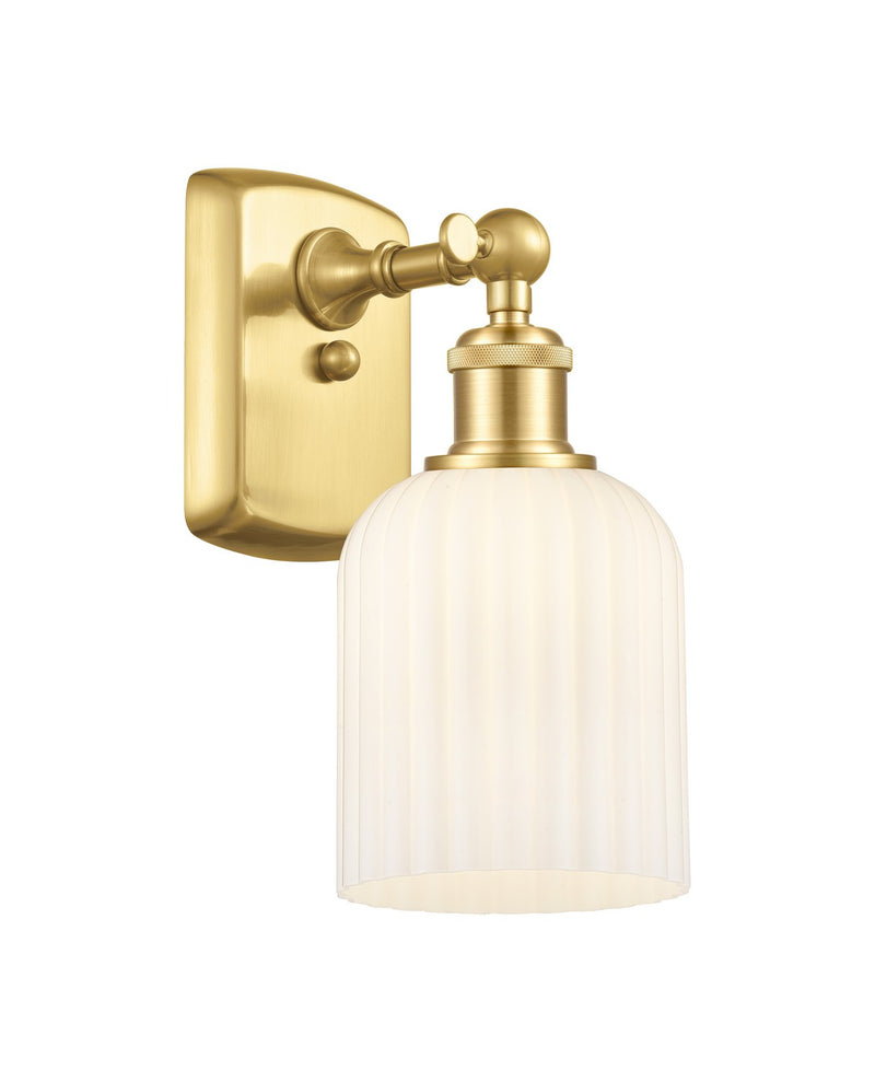 Innovations 516-1W-SG-G559-5GWH One Light Wall Sconce, Satin Gold