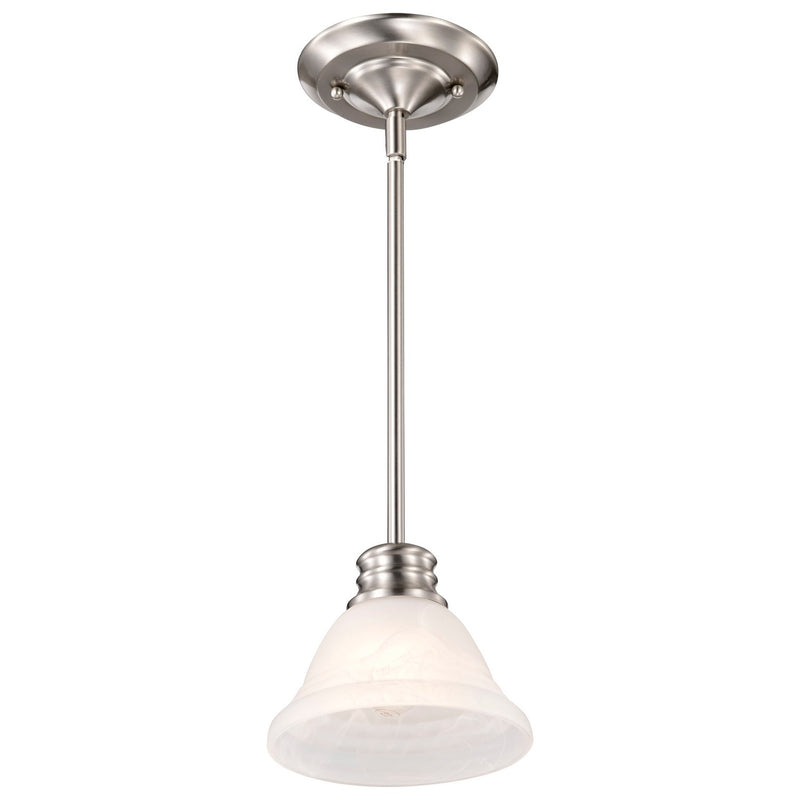 Nuvo Lighting 60-365 One Light Mini Pendant, Brushed Nickel