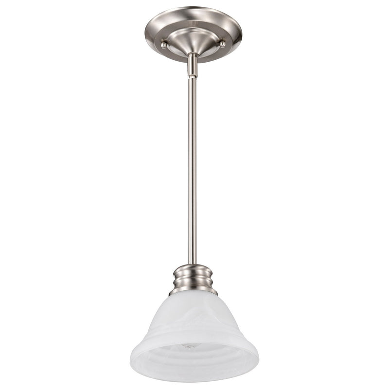 Nuvo Lighting 60-365 One Light Mini Pendant, Brushed Nickel