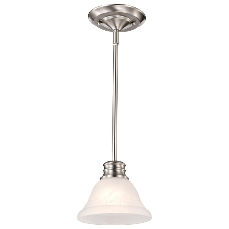 Nuvo Lighting 60-365 One Light Mini Pendant, Brushed Nickel