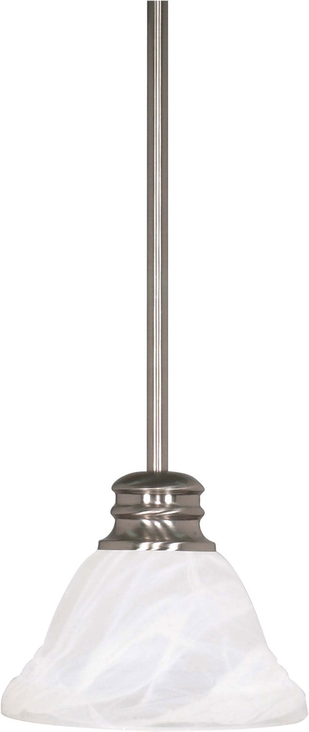 Nuvo Lighting 60-365 One Light Mini Pendant, Brushed Nickel