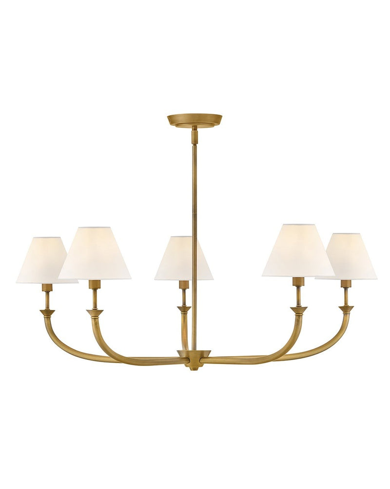 Hinkley 45165HB LED Chandelier, Heritage Brass