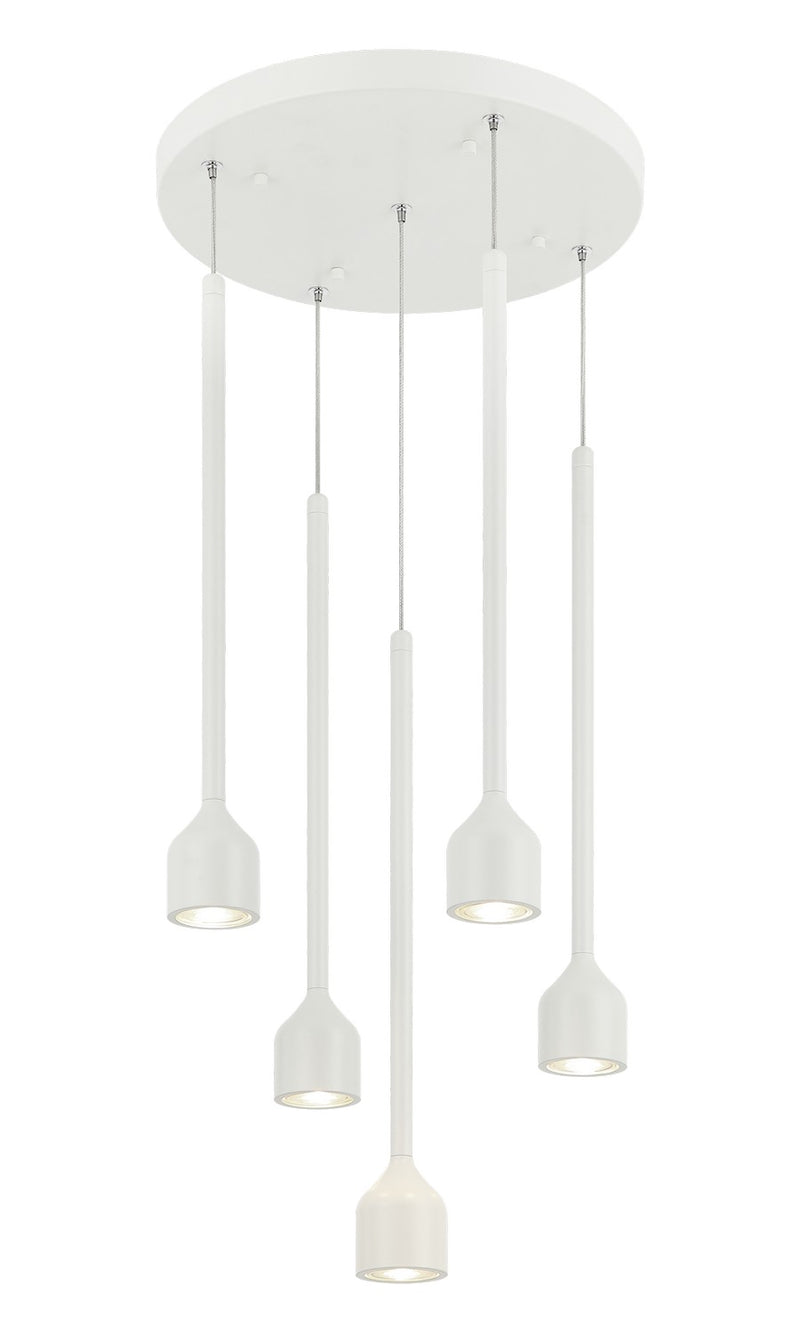 Matteo Lighting C35405WH Five Light Chandelier
