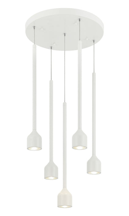 Matteo Lighting C35405WH Five Light Chandelier
