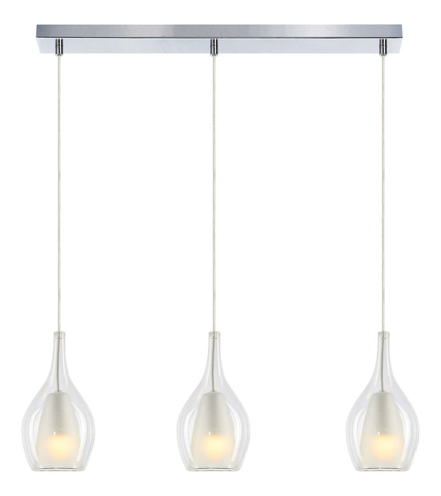 Matteo Lighting C37513CHCL Three Light Pendant