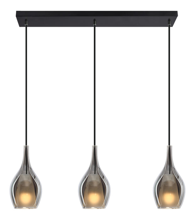 Matteo Lighting C37513MBSM Three Light Pendant
