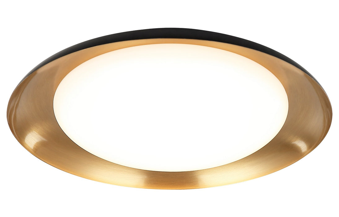 Matteo Lighting M12215BKAG LED Ceiling Mount, Black