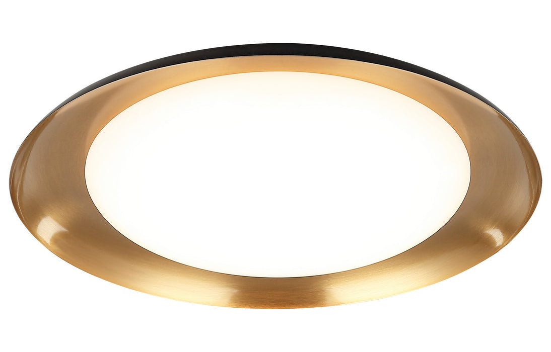 Matteo Lighting M12218BKAG LED Ceiling Mount, Black