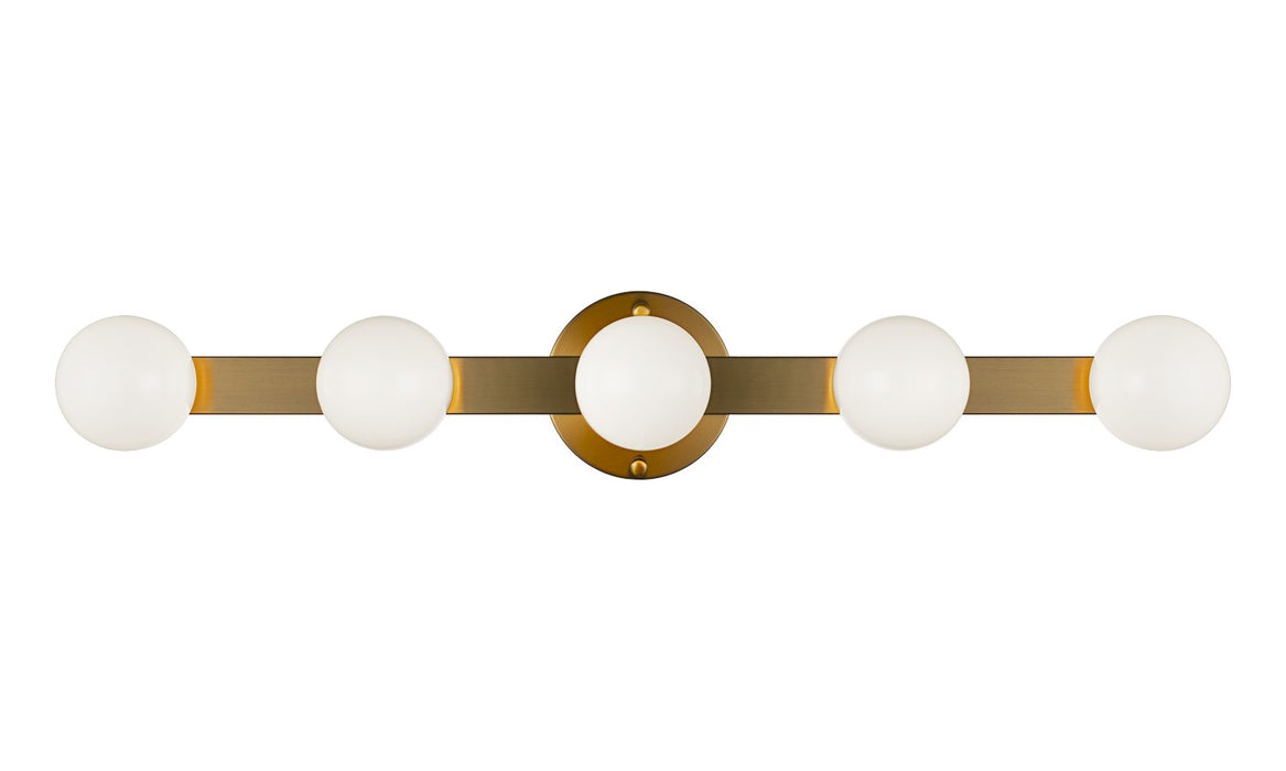 Matteo Lighting S14505AG LED Wall Sconce, Aged Gold Brass