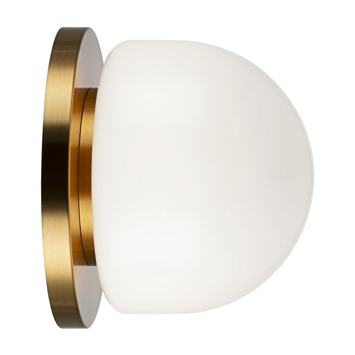 Matteo Lighting S14511AG One Light Wall Sconce, Aged Gold Brass