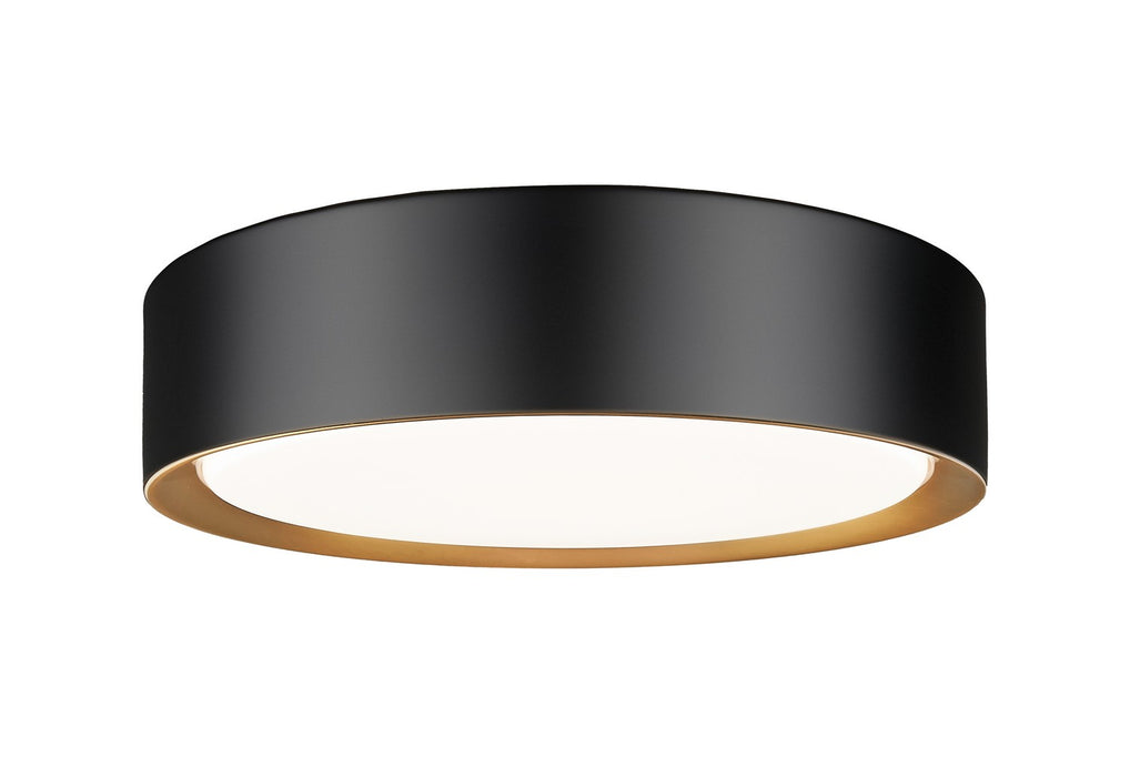 Z-Lite 1014F12-MB-MGLD-LED LED Flush Mount, Matte Black + Modern Gold