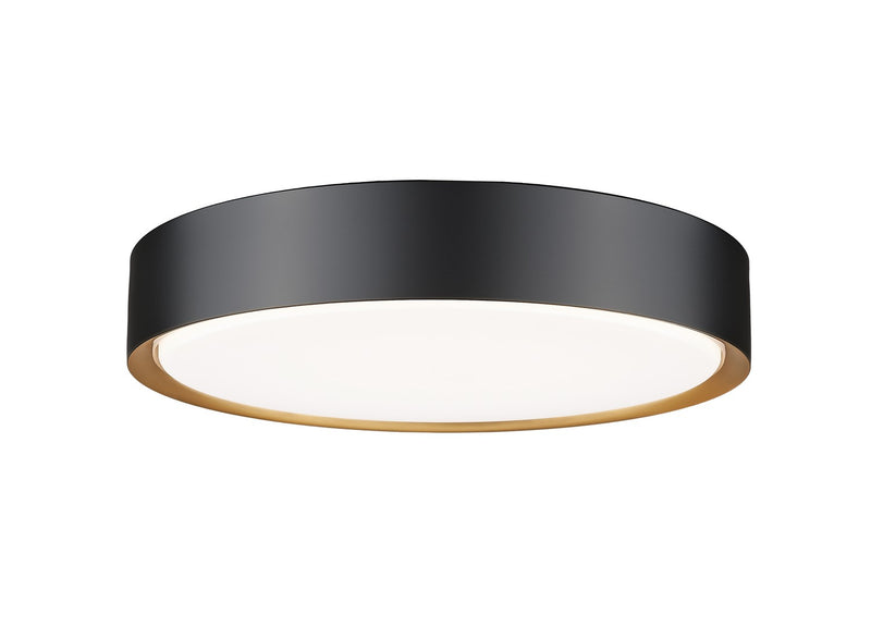 Z-Lite 1014F16-MB-MGLD-LED LED Flush Mount, Matte Black + Modern Gold