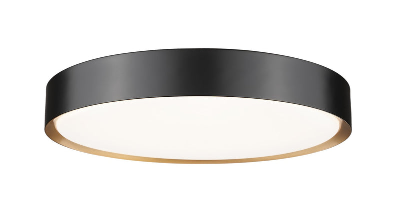 Z-Lite 1014F20-MB-MGLD-LED LED Flush Mount, Matte Black + Modern Gold