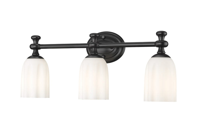 Z-Lite 1102-3V-MB Three Light Vanity, Matte Black