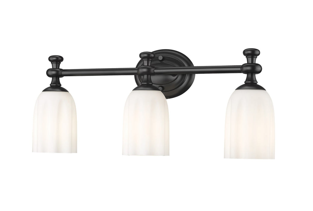 Z-Lite 1102-3V-MB Three Light Vanity, Matte Black