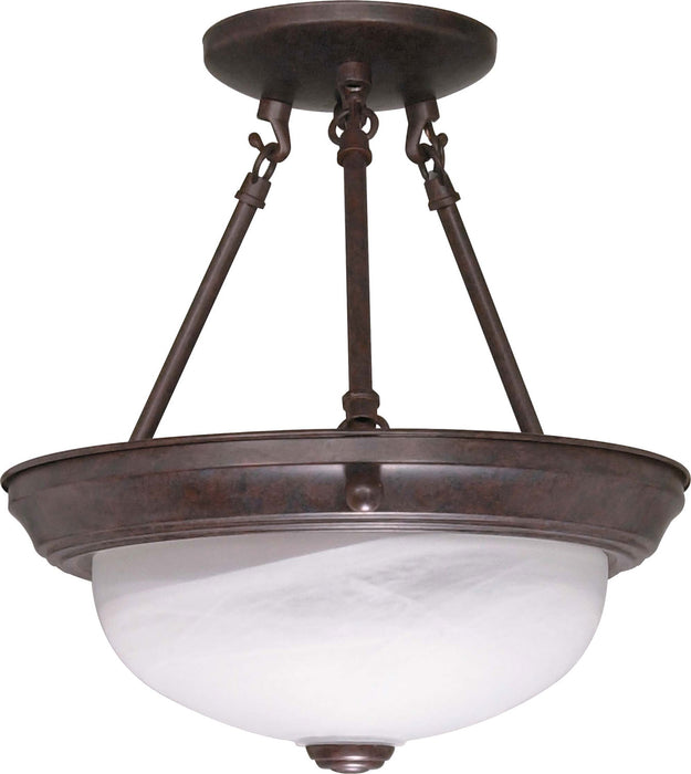 Nuvo Lighting 60-208 Two Light Semi Flush Mount, Old Bronze