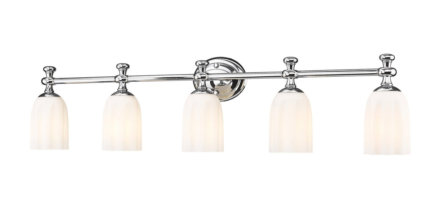 Z-Lite 1102-5V-CH Five Light Vanity, Chrome
