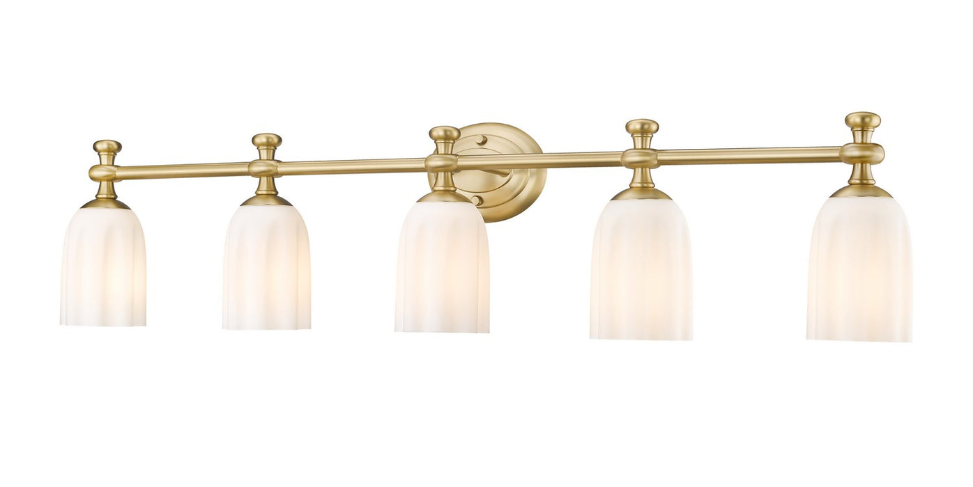 Z-Lite 1102-5V-MGLD Five Light Vanity, Modern Gold