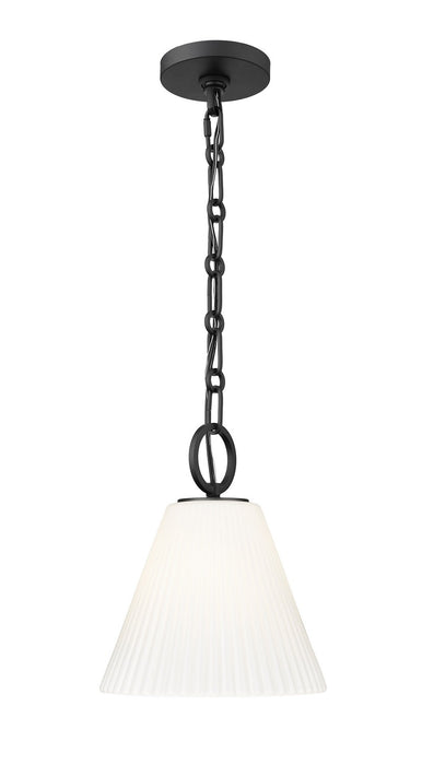 Z-Lite 3042P10-MB One Light Pendant, Matte Black