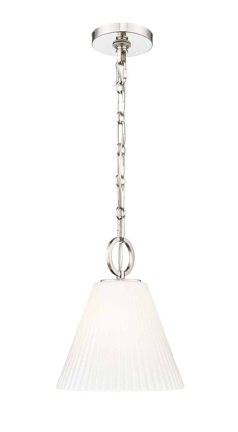Z-Lite 3042P10-PN One Light Pendant, Polished Nickel