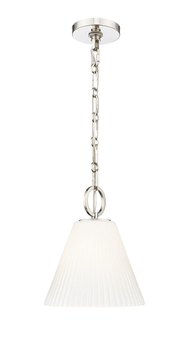Z-Lite 3042P10-PN One Light Pendant, Polished Nickel